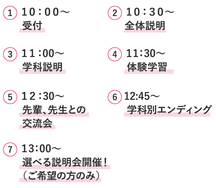 タイムスケジュール