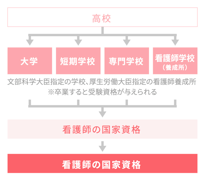 看護師になるためのながれ