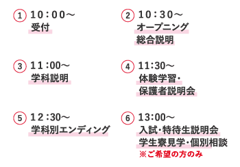 タイムスケジュール